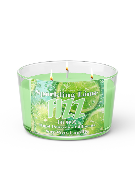 Lime Fizz Scented Soy Wax Candle