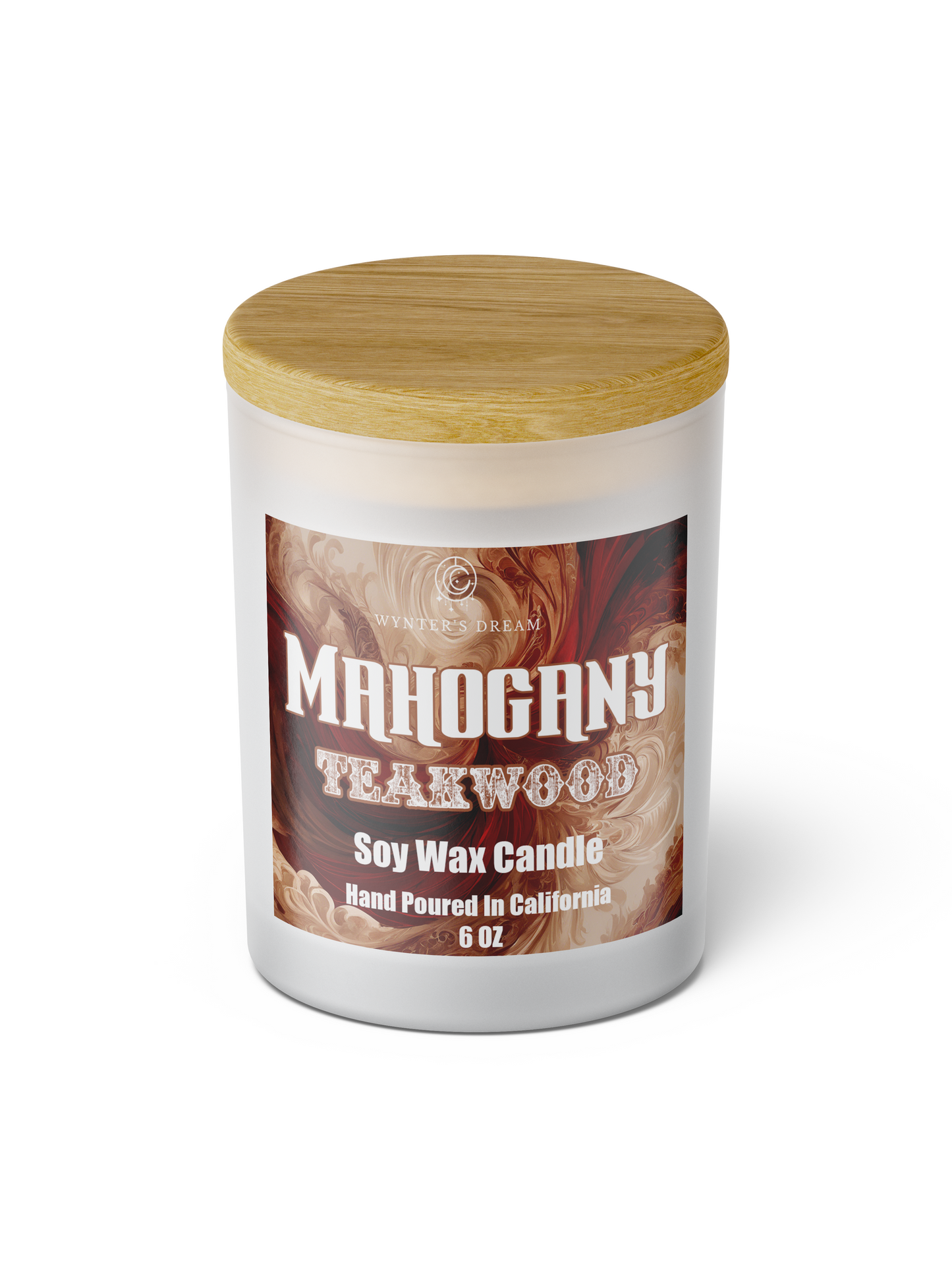 Mahogany Teakwood Premium Soy Wax Candle