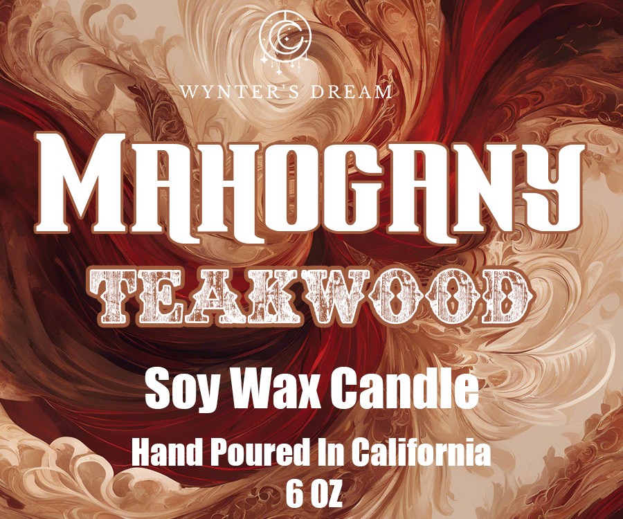 Mahogany Teakwood Premium Soy Wax Candle